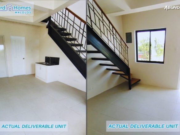 Living, kitchen and dining area Actual - Yvonne townhouse - Wellford Homes Malolos