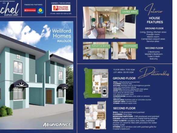 Rachel Duplex Unit - Wellford Homes Malolos