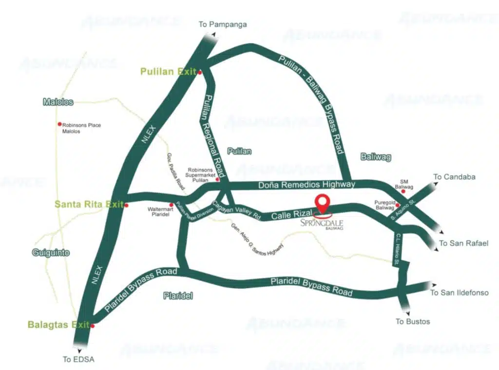 Vicinity map - Springdale Baliwag