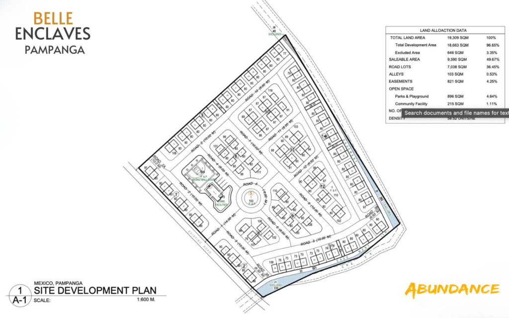 Site Development plan - Belle Enclave Mexico Pampanga