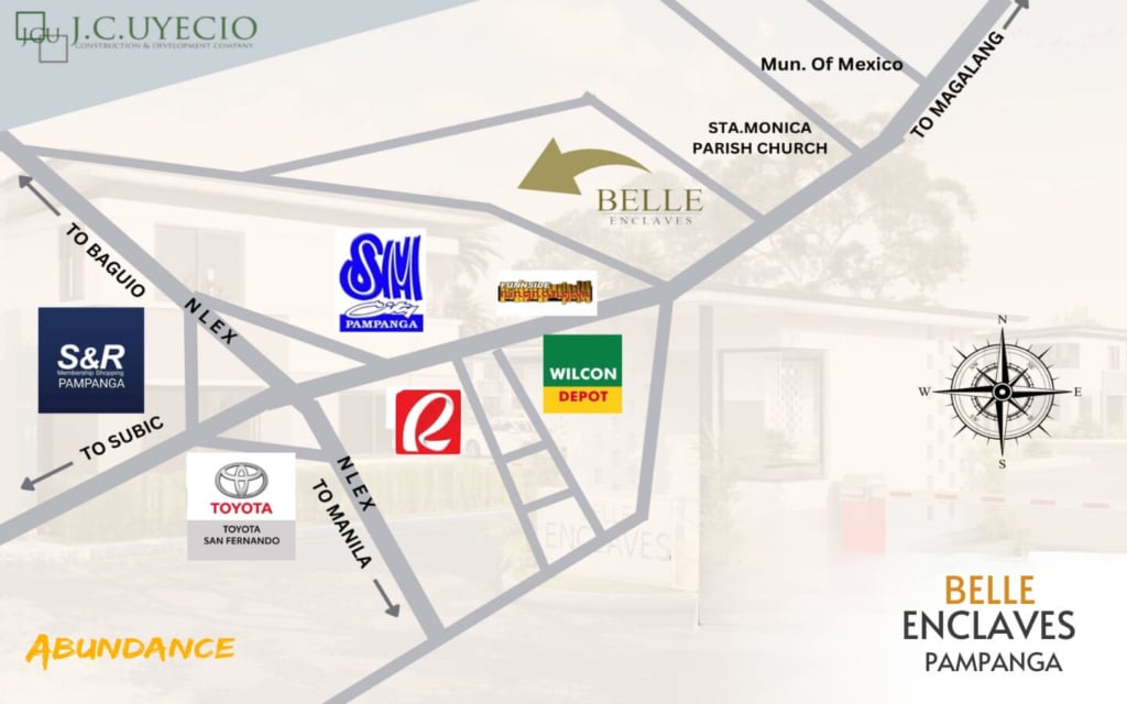 Vicinity map - Belle Enclaves Mexico Pampanga