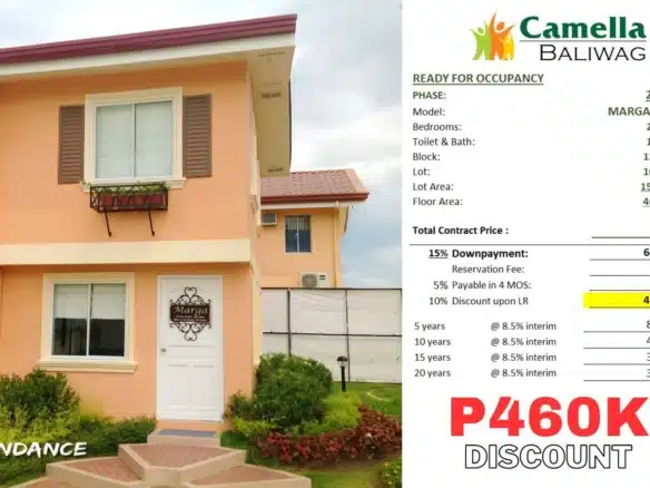 Camella Baliwag Margarita SF Ready for Occupancy RFO
